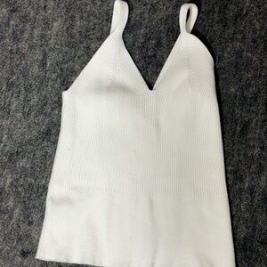 Chic White Knit Women's Camisole